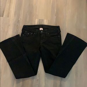 True Religion Black Flare Jeans - Black - Size 28